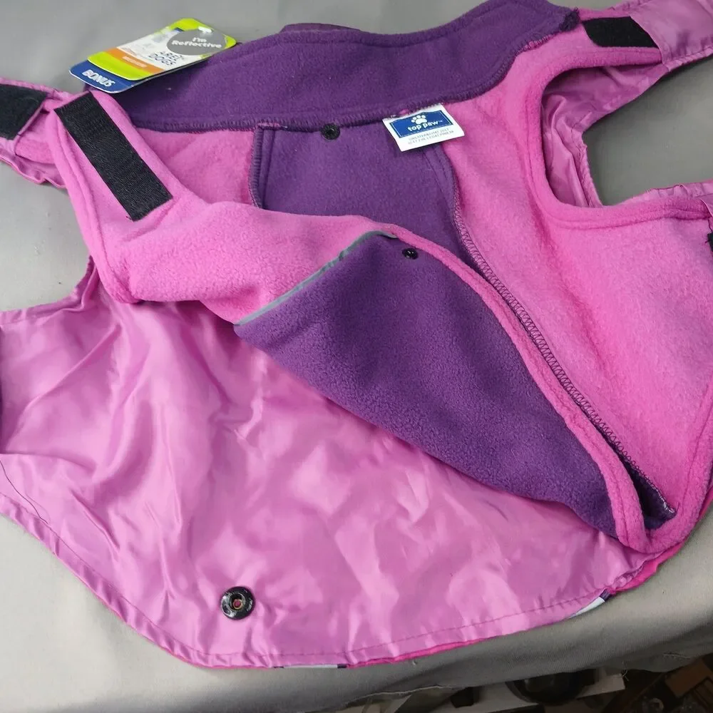 Dog Medium Purple 2 Piece Sweater Coat TOP PAW New with Tags Pet Smart Reflect